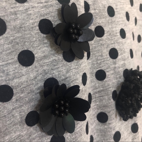 🍒 2/20$ Zara Gray & Black Polka Dot Tee - Picture 7 of 11